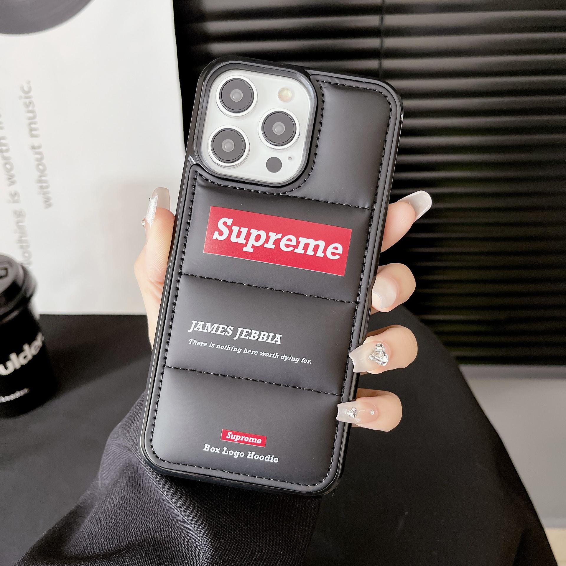 SJ大孔充綿ダウンジャケット-レッドSUP