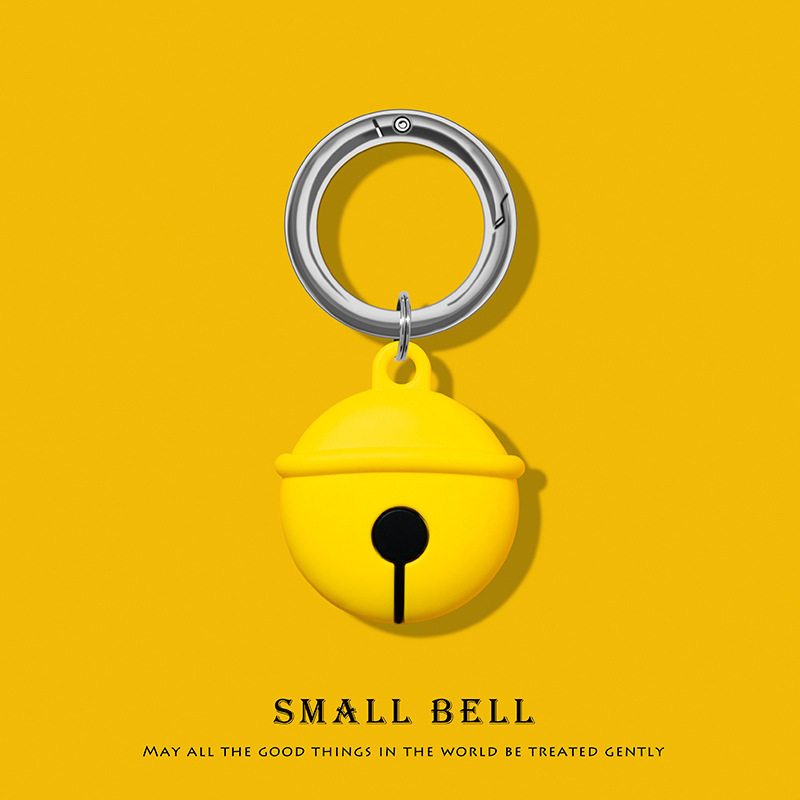 エアタグ漫画保護カバー - イエローベル + サークル