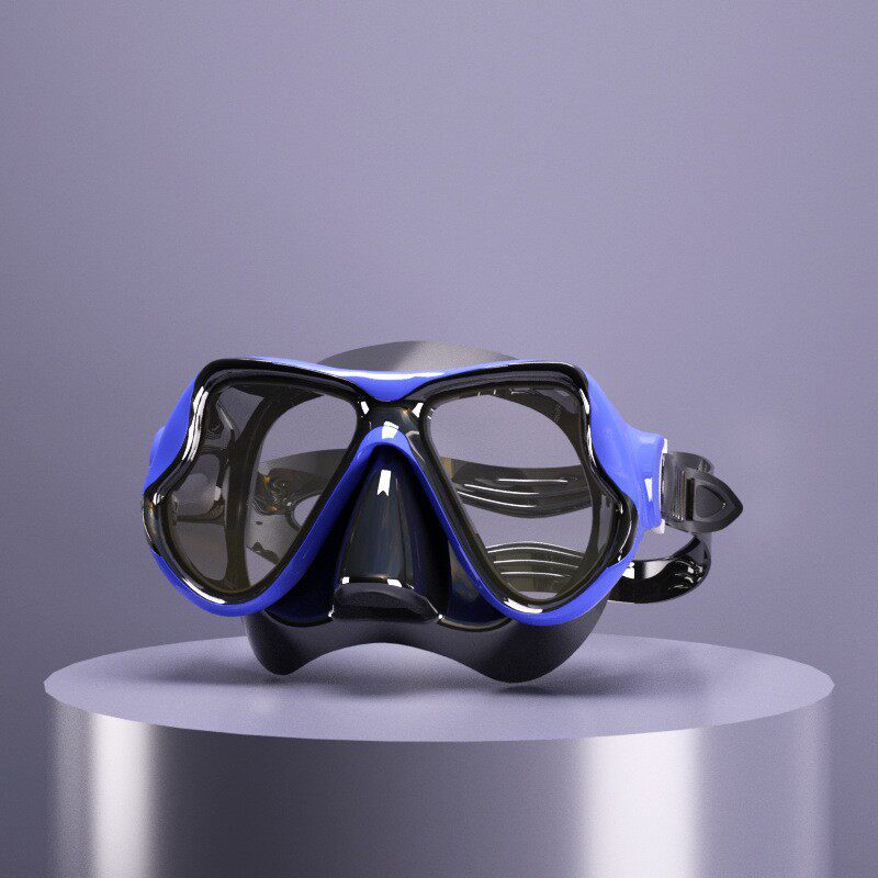 500 リキッドブルーとブラックのダイビングゴーグル