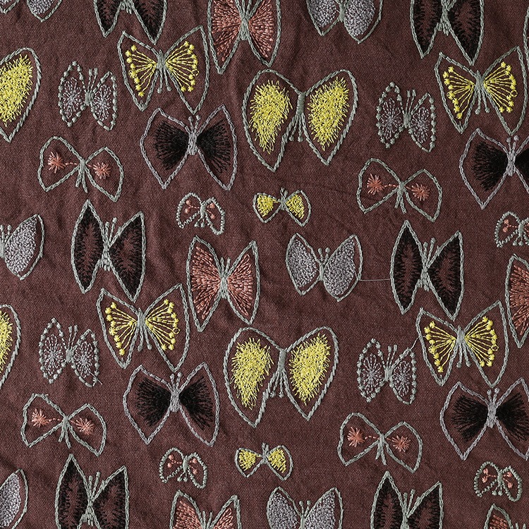 E20208 コーヒー色（ドア幅125cm、綿70％、麻30％）