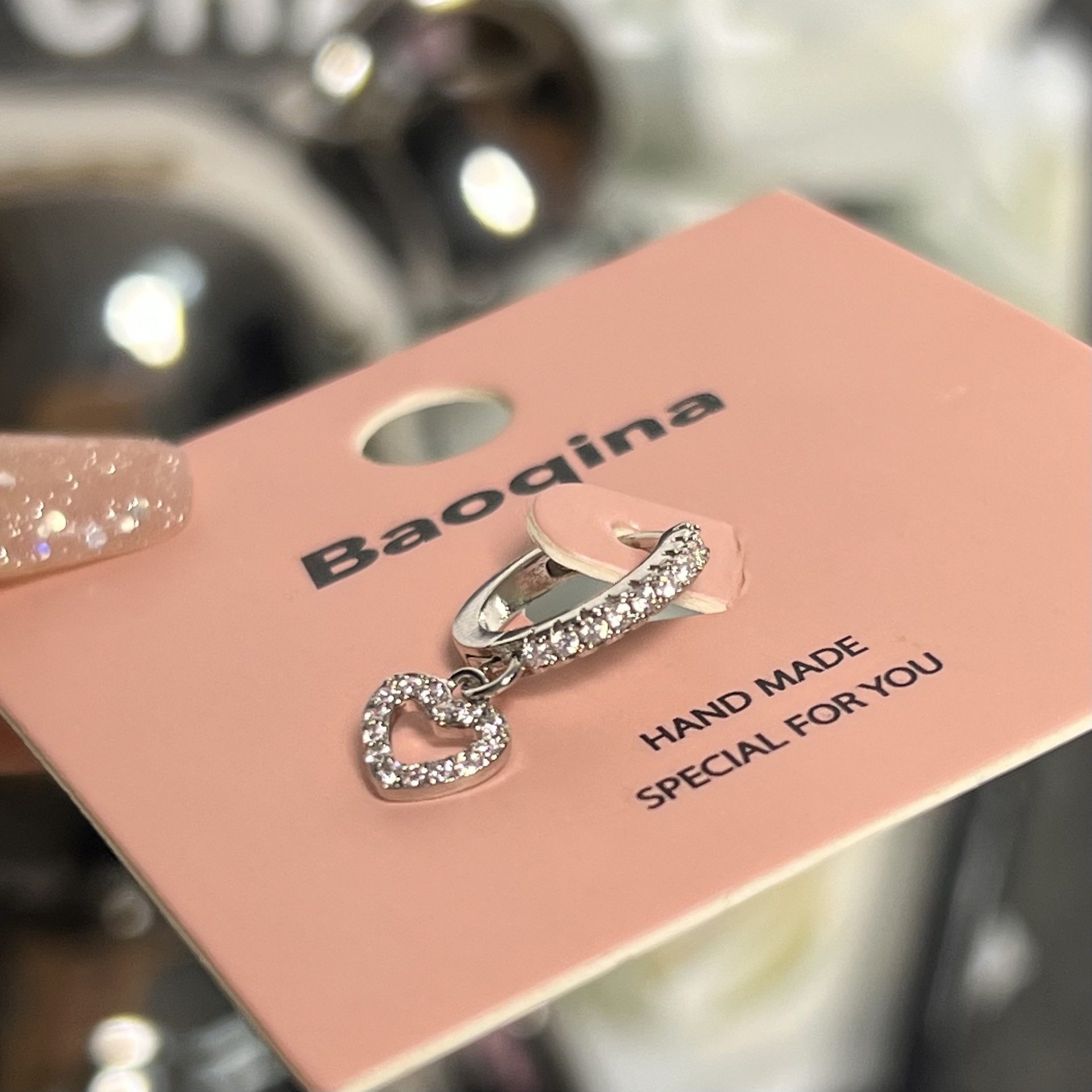 シルバー951 ラブピアス(シングル)