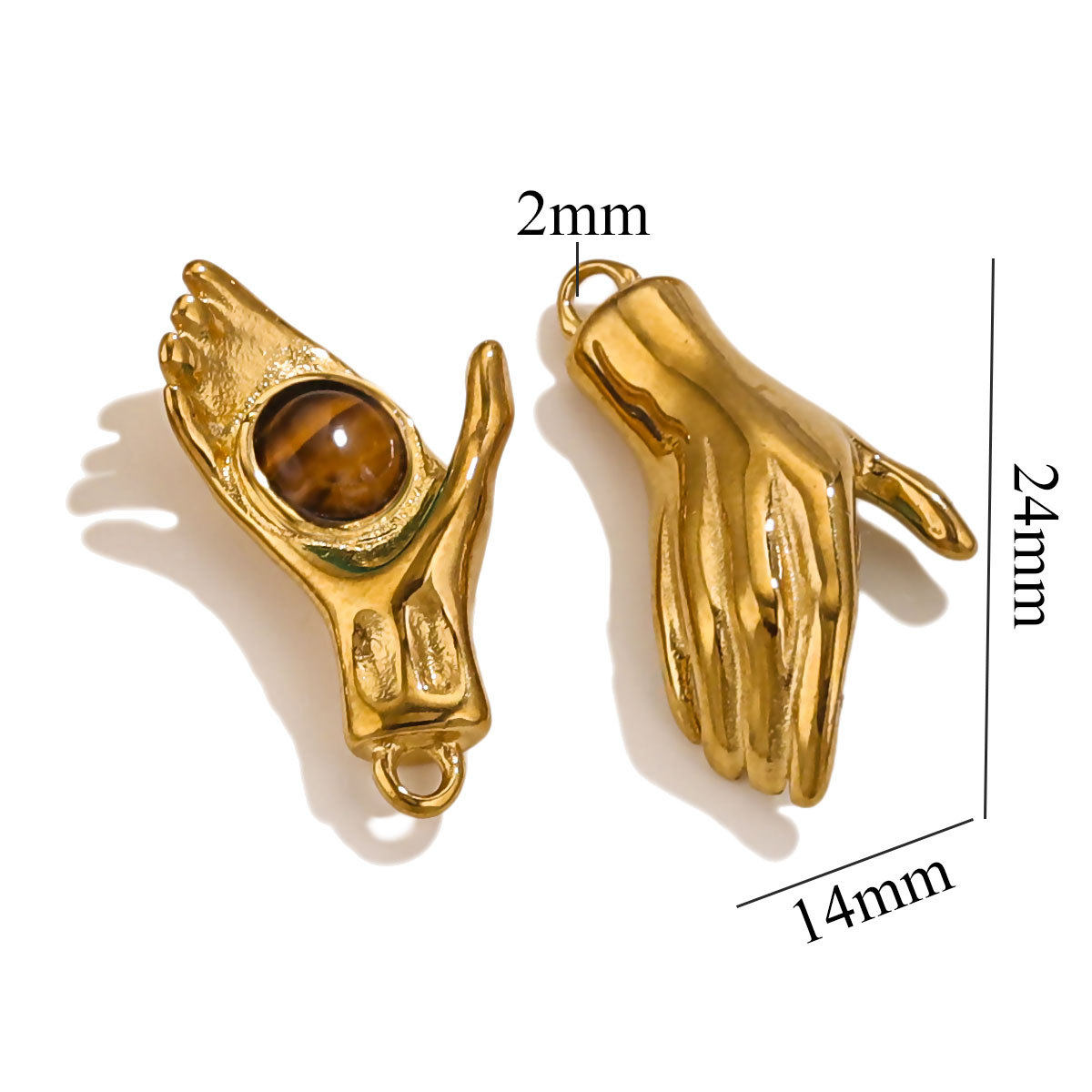 ゴールデンパーム+天然虎目石