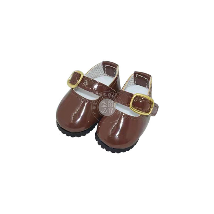 茶色の学生靴 4.5x2.2cm