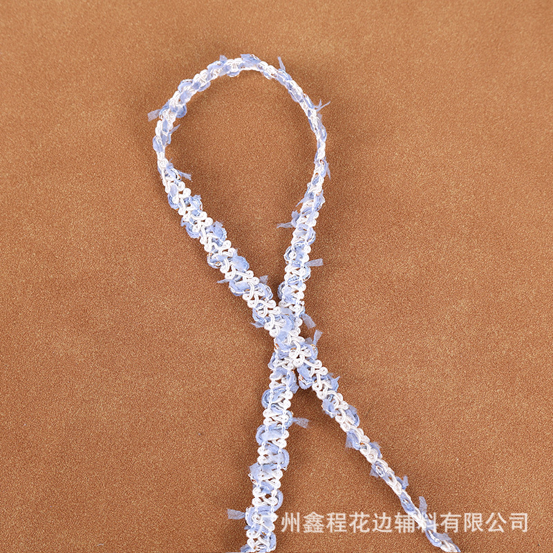 1.0cm*白+紫ガーゼレース*24スタイル