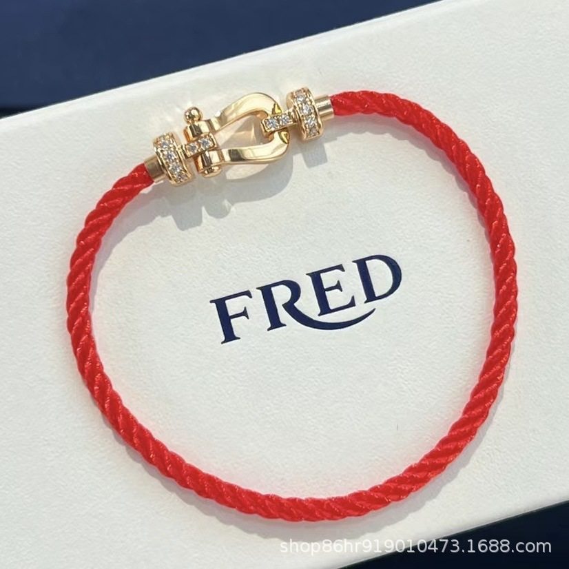 ハーフ ダイヤモンド レッド ロープ ローズゴールド