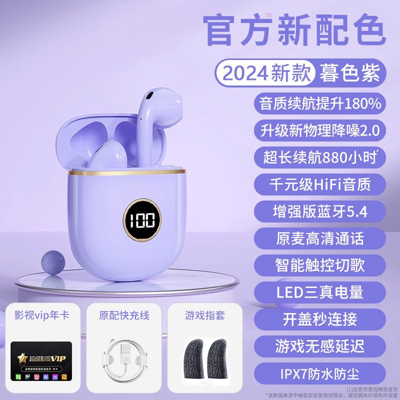 アップグレードされたキングバージョン [トワイライトパープル] 音質とバッテリー寿命が 180% 向上 + ドルビーオリジナルサウンドエフェクト + LED インテリジェントデジタルディスプレイ + 超長いバッテリー寿命~