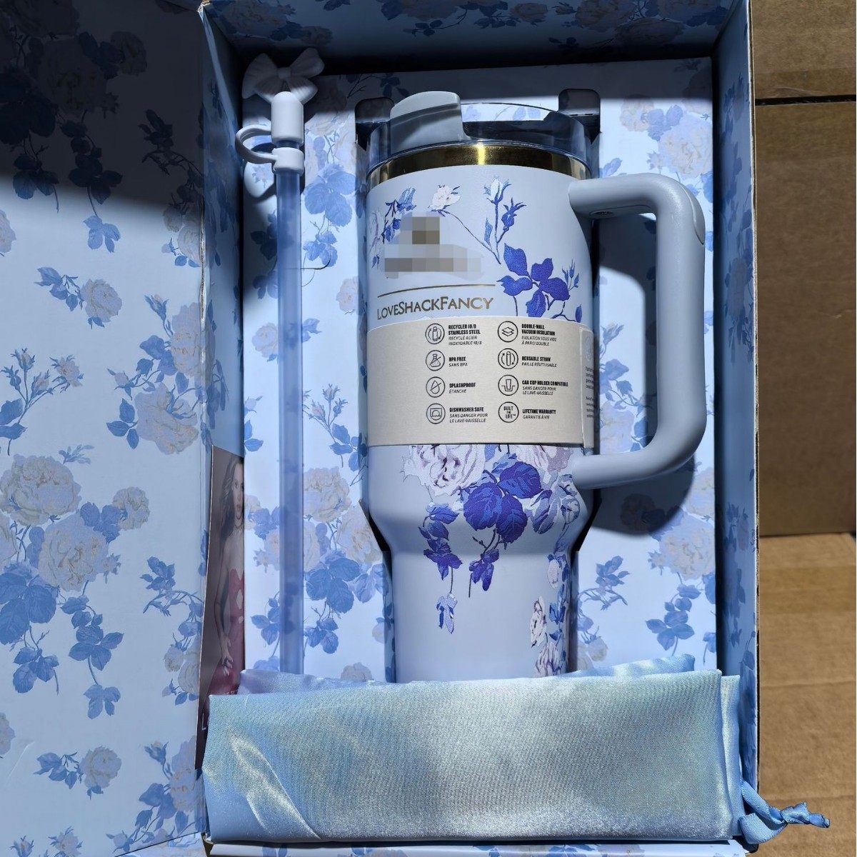 ギフトボックス ブルーフラワー