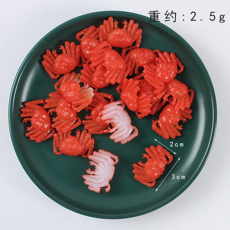 3cmの小さな赤いカニ 1匹