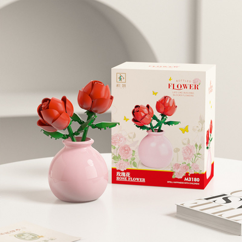 M3180/ローズ/花瓶付き/カラーボックス