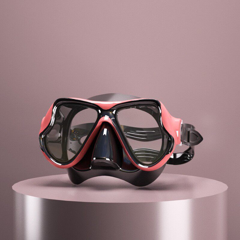 500 リキッドブラックとレッドダイビングゴーグル