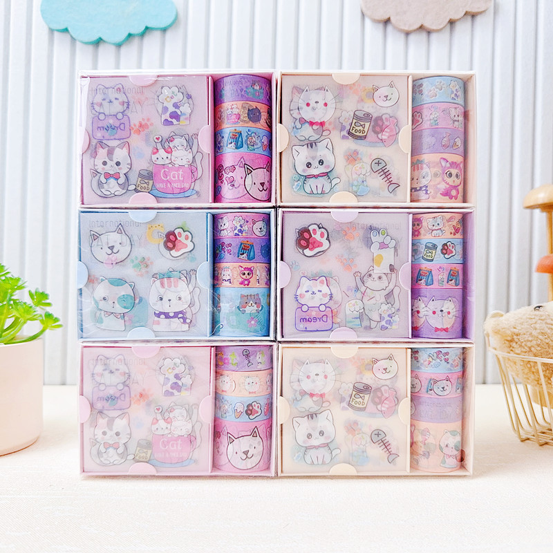 WS08 テープセット【かわいいペットの猫】