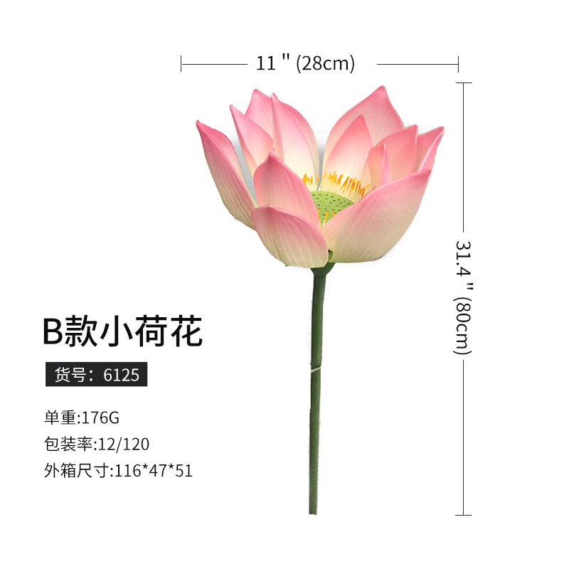 6125 bタイプのハスの花(120枝から予約)