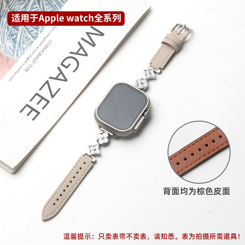 四つ葉のクローバー ダイヤモンドレザー【シルバー×グレー】