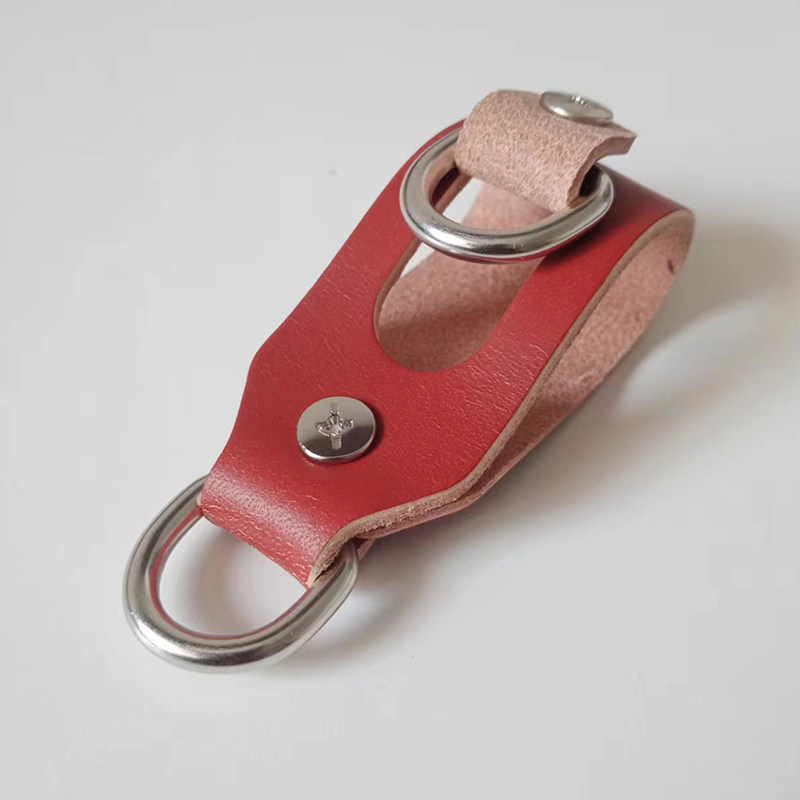 ⇠⇠⇠茶色と赤の第一層牛革ベルトバックル（合金バックル）↦↦↦