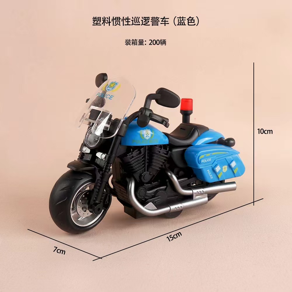 プラスチック慣性パトロールパトカー-ブルー-バッグ