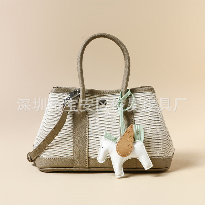 パッチワーク エレファント グレー 25cm (ポニー付き)