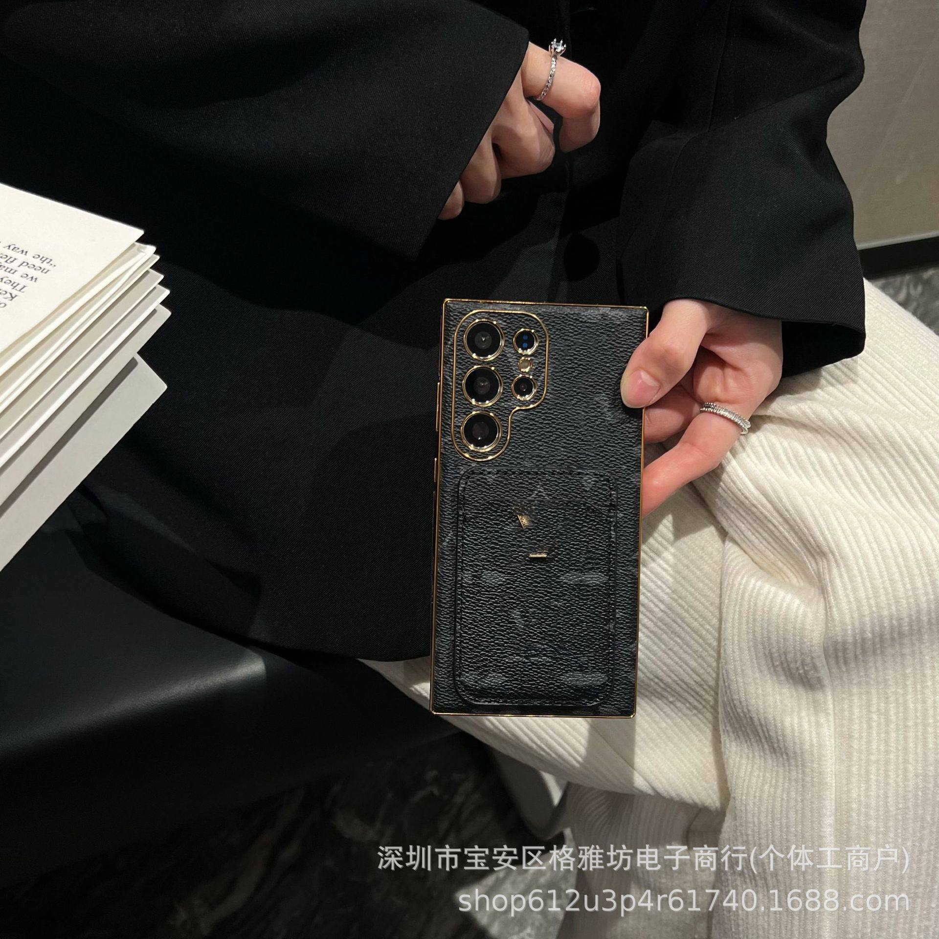 電着規格挿入カード【ブラックフラワー】