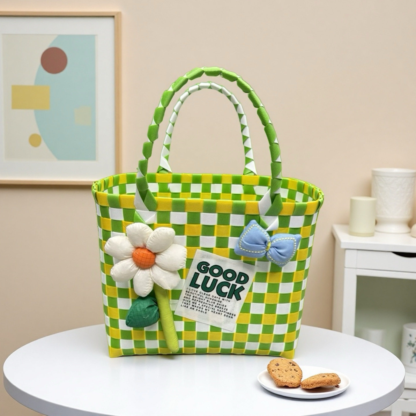 緑・黄・白の配色（ひまわり）