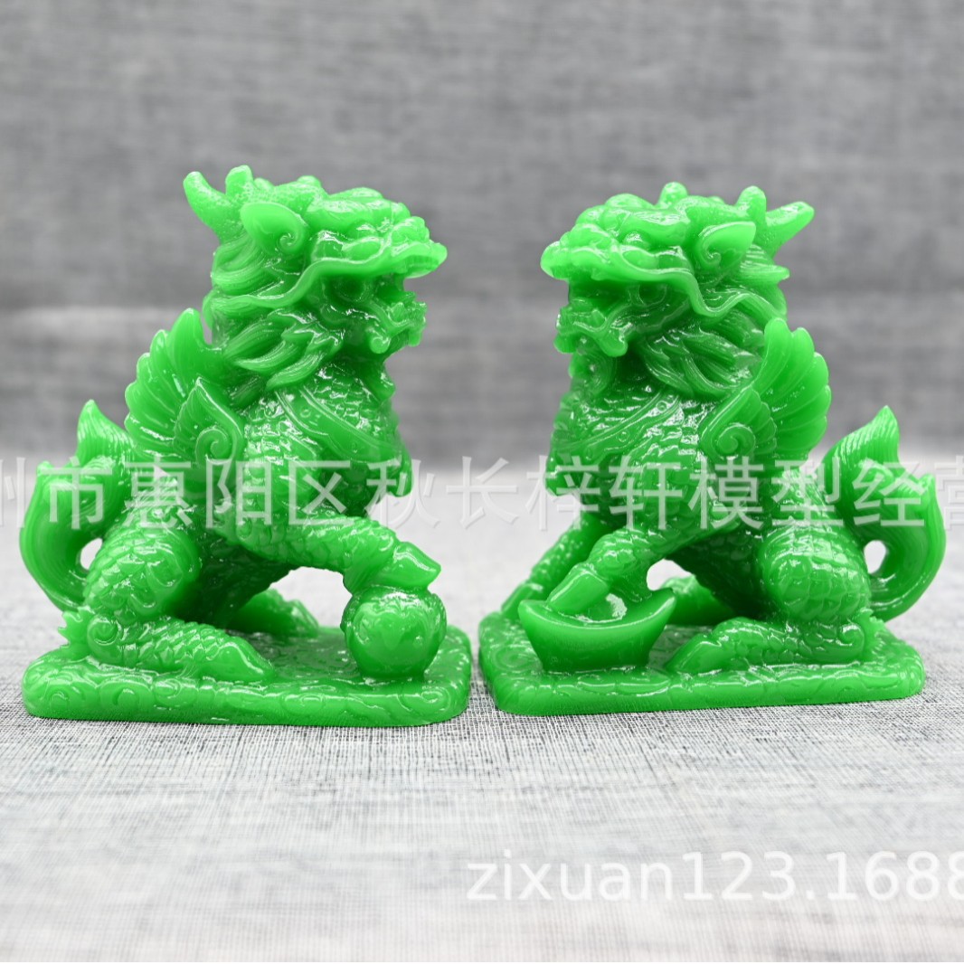 小緑翡翠ペア 長さ6 幅4 高さ6cm