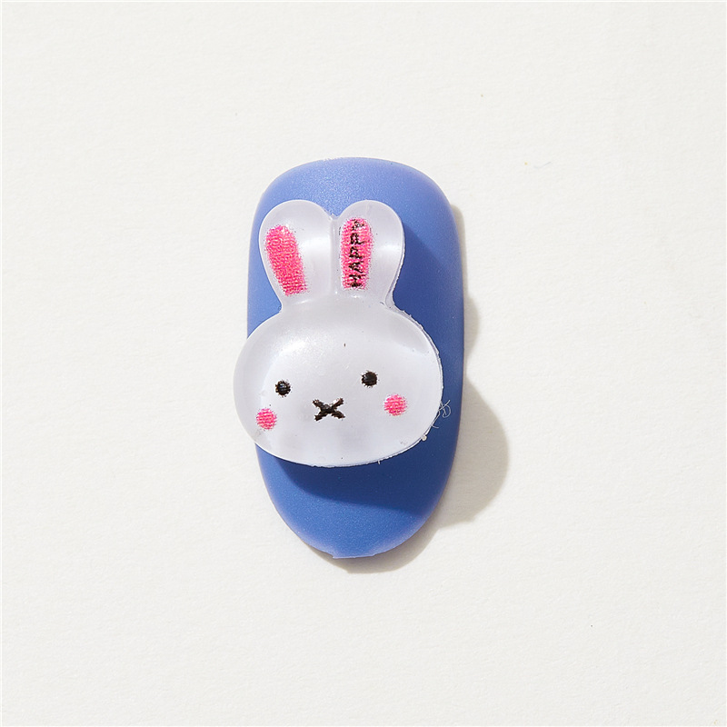 【透明】ウサギの頭10*12mm