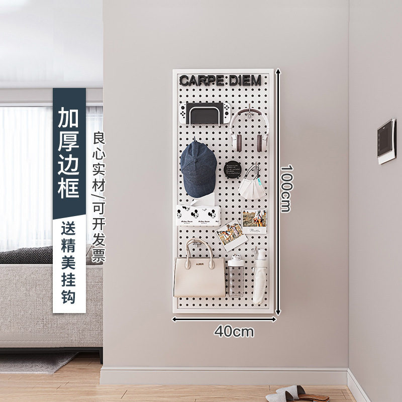 100×40cm-ホワイト フック10個付き