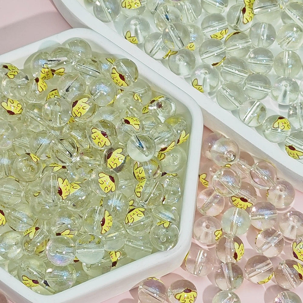 K68#プリンドッグ [10MM プリント漫画ビーズ]