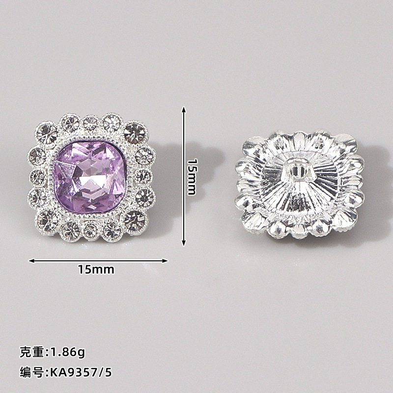 KA9357/5シルバーホワイトAクリスタル紫ガラス