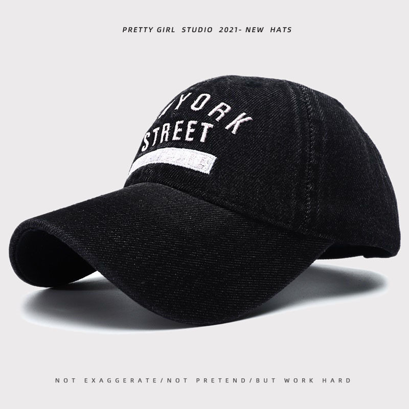 NEWYORK STREET デニムベースボールキャップ ブラック