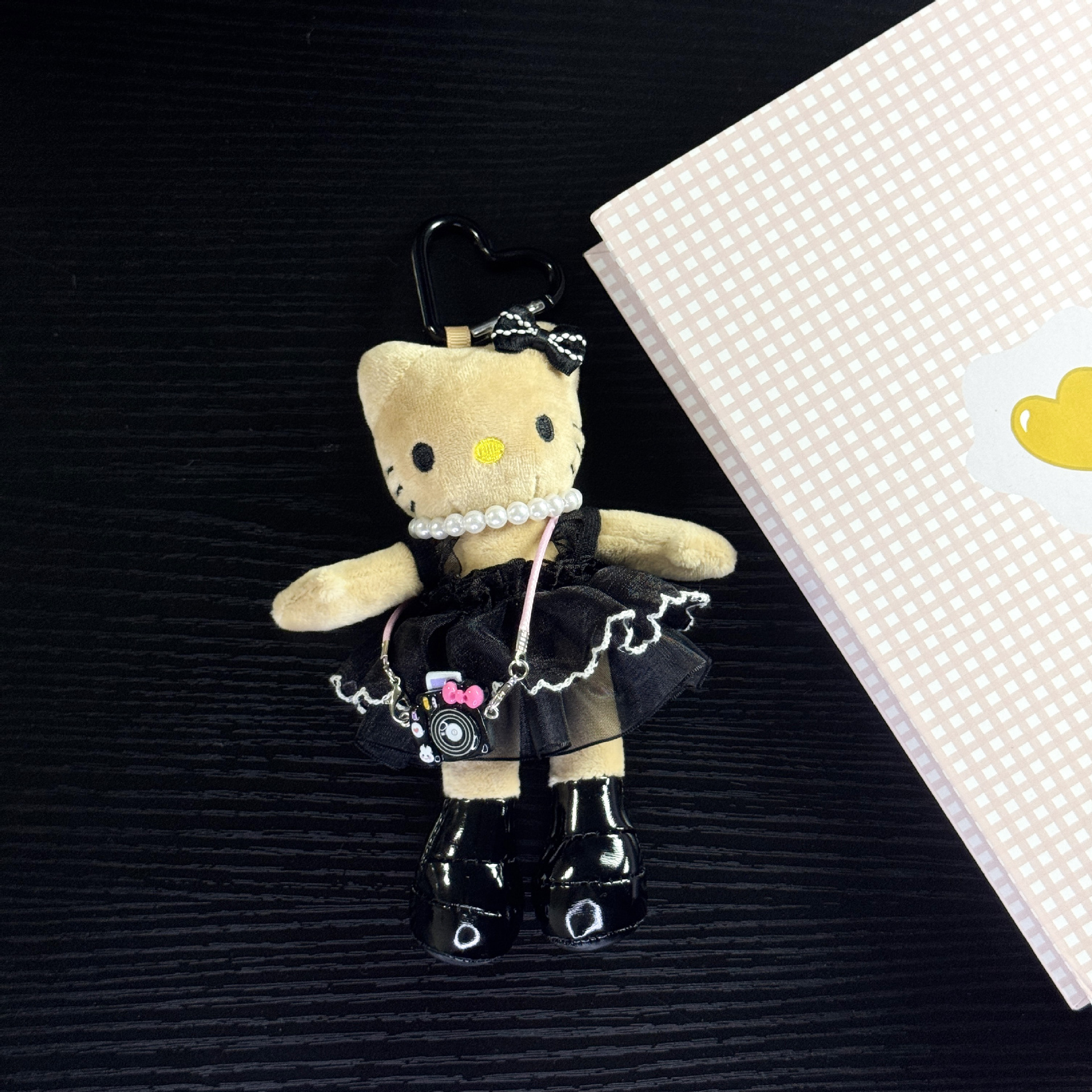 パールブラックスカート ロングレッグKT【ラブキーホルダースタイル】