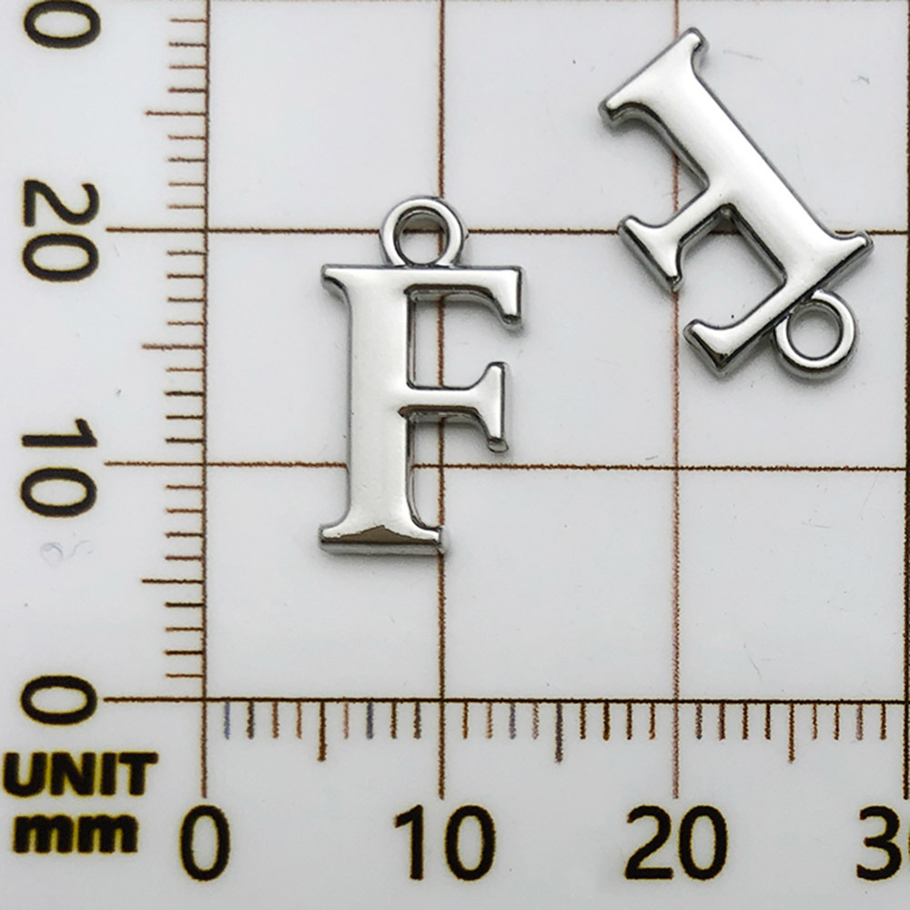 1 ホワイト K ラックメッキ文字 F-9x15mm-0.7g