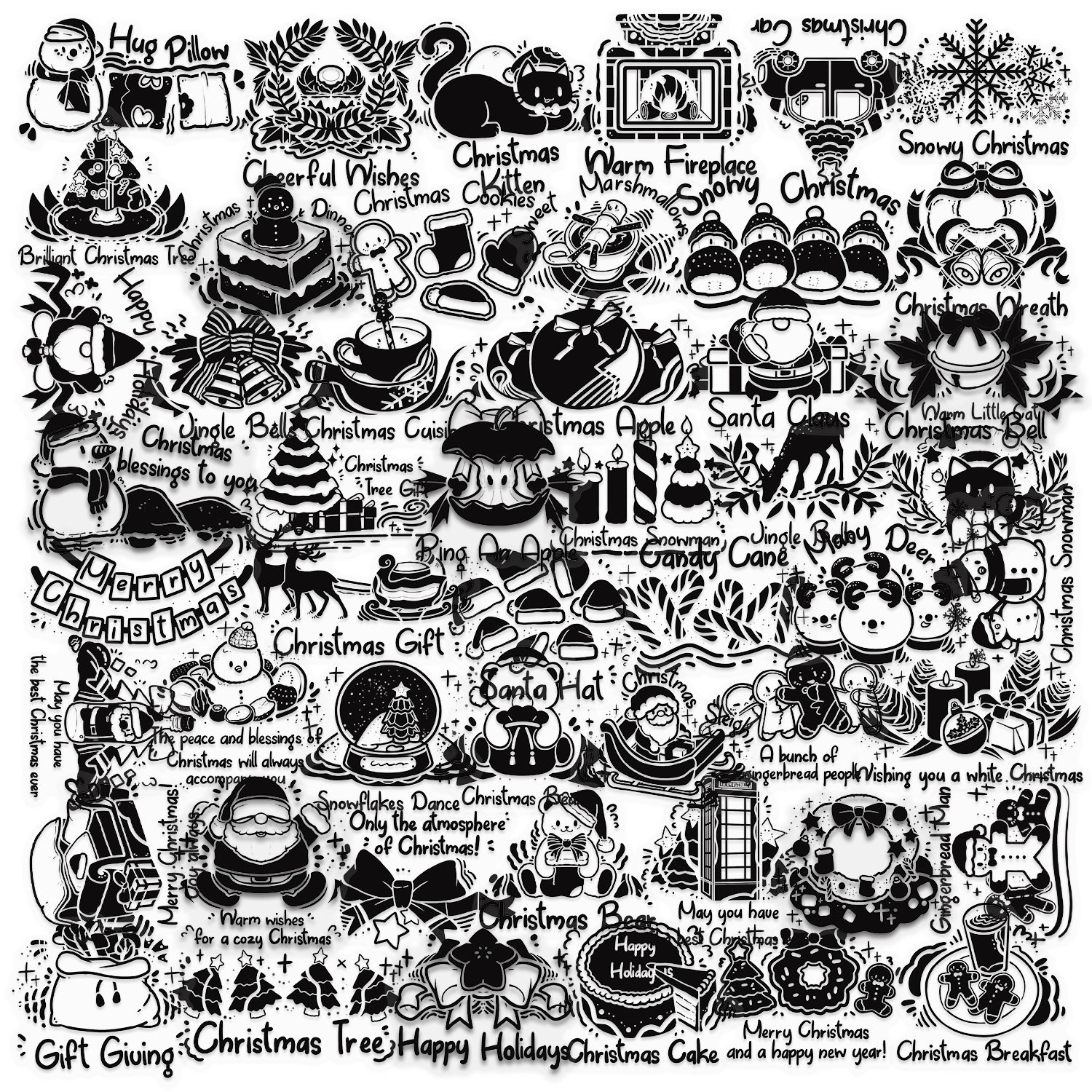 50枚 インク染めクリスマス SLP218