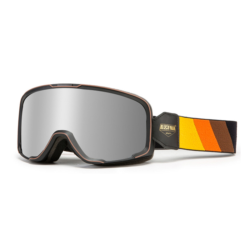 黒枠ブラウンエッジシルバー-レインボーバンド