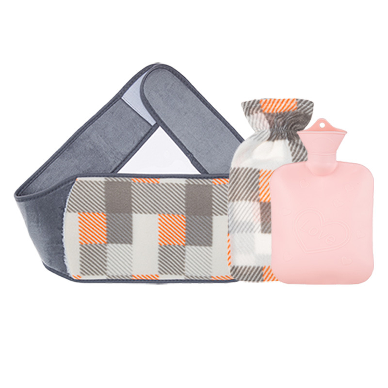 チェック柄ベルト + チェック柄布カバー + ピンクウォーターバッグ