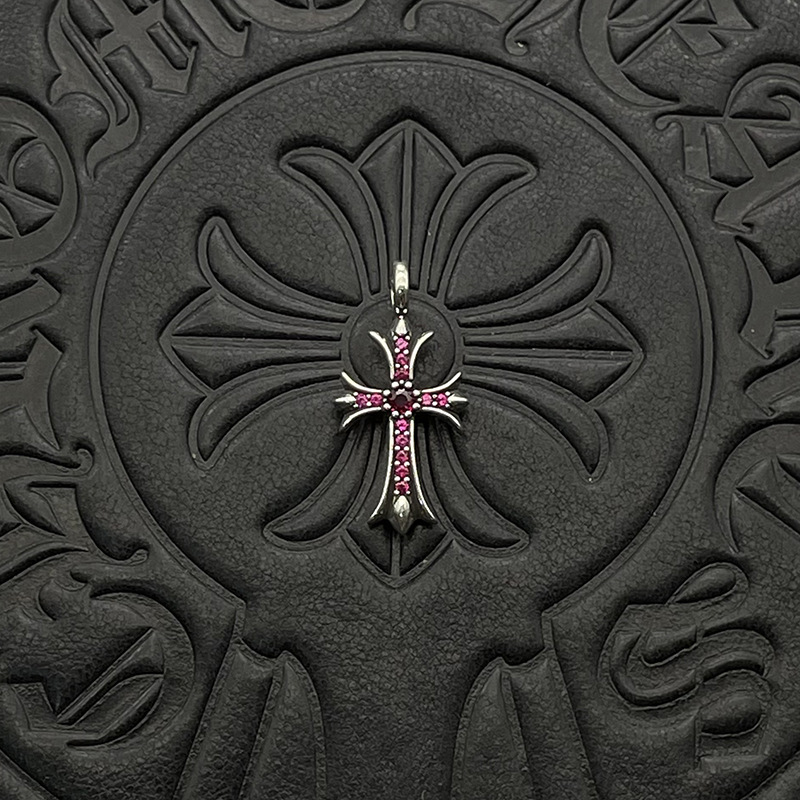 CX085 オールドラージクロス ピンクダイヤモンド(約33×16.5mm)