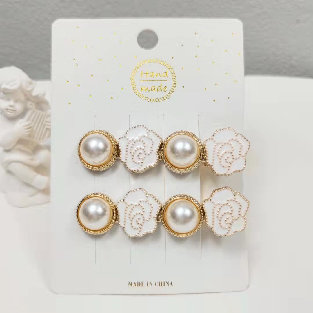 サイドクリップ/ホワイトローズ+ジェーン