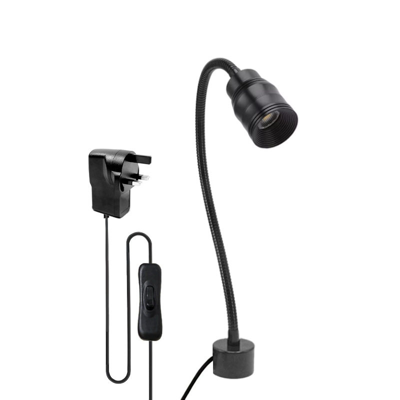 C型丸型マグネット[7W] ブラック 220V 英国プラグ