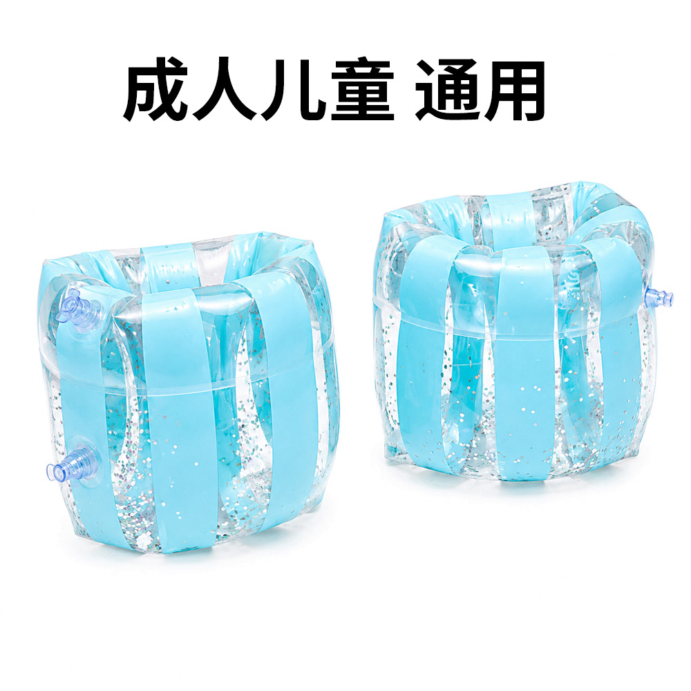 （円筒形）ブルーのスパンコールストライプ
