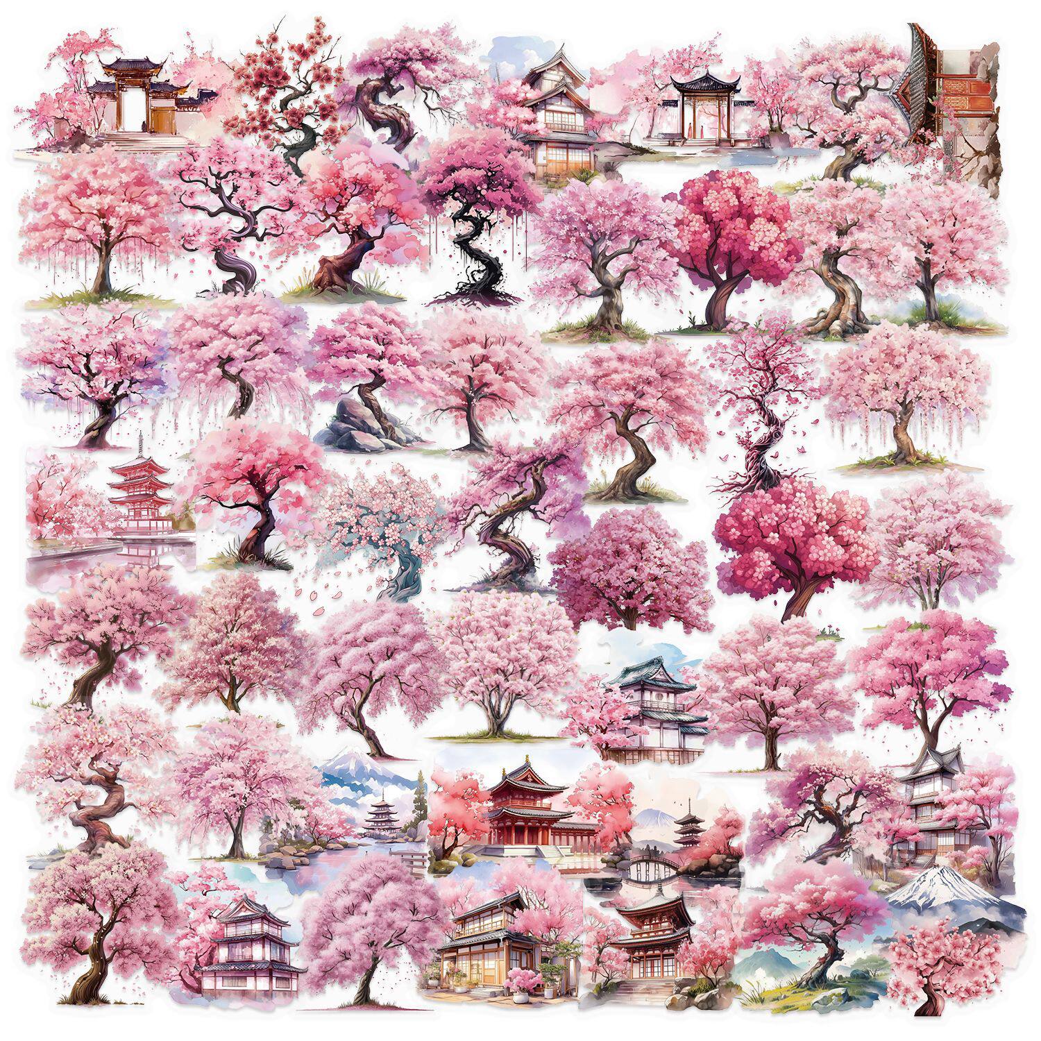 水彩桃の木 50枚 SLP155