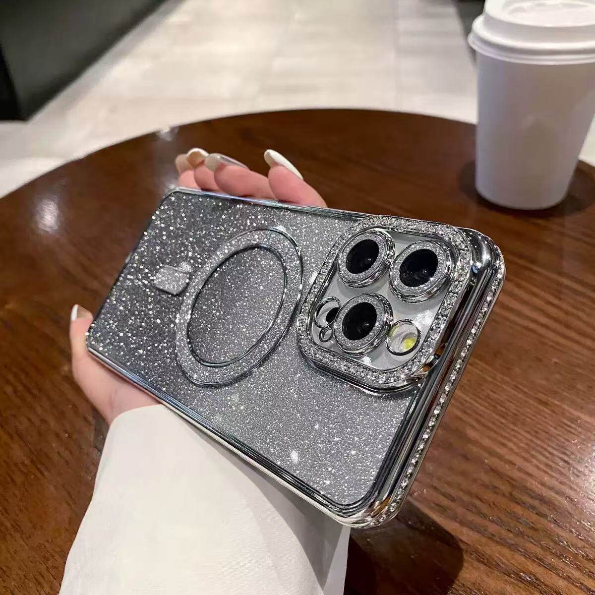 シルバーグリッター+磁気エッジダイヤモンド