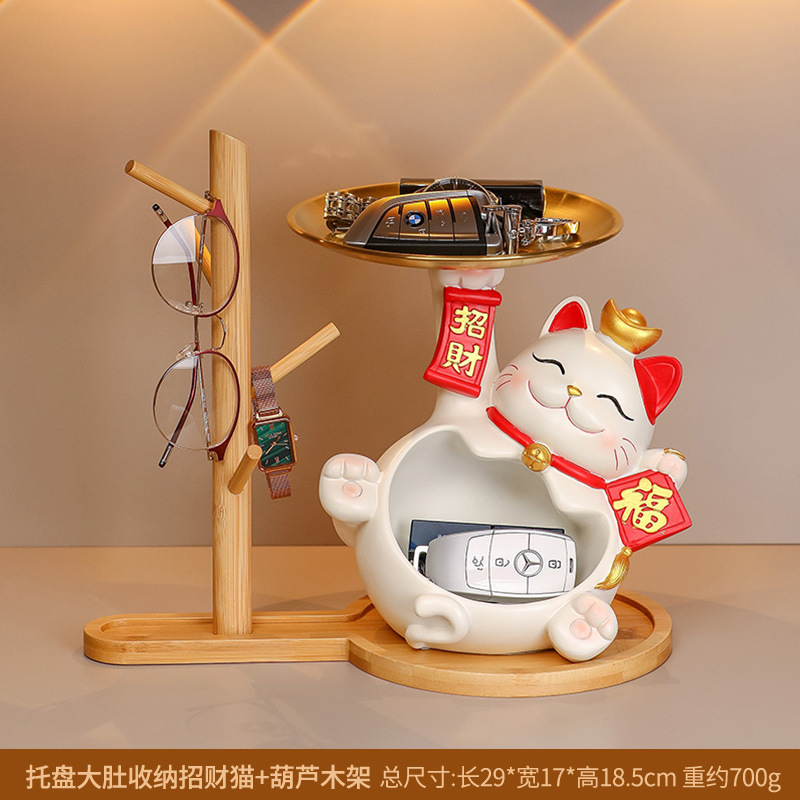 大腹招き猫 + 瓢箪木架