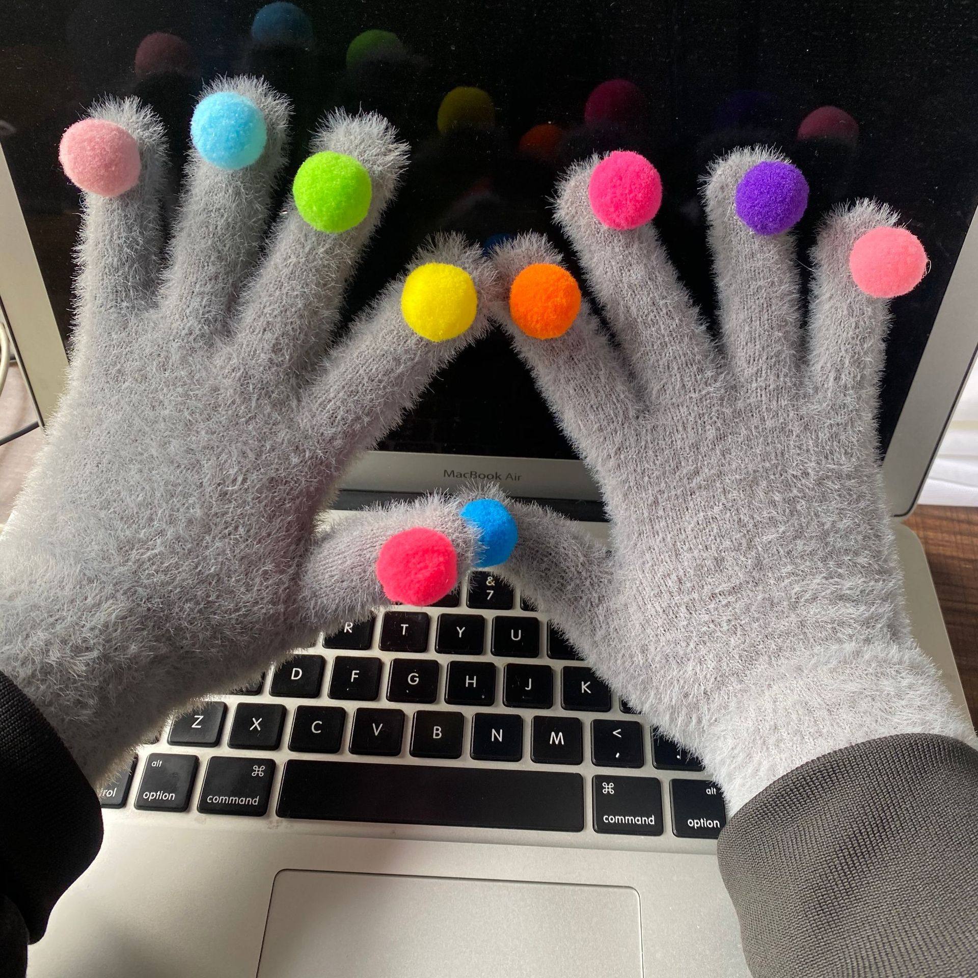 ミンクファーグレー【毛玉ランダムカラー】