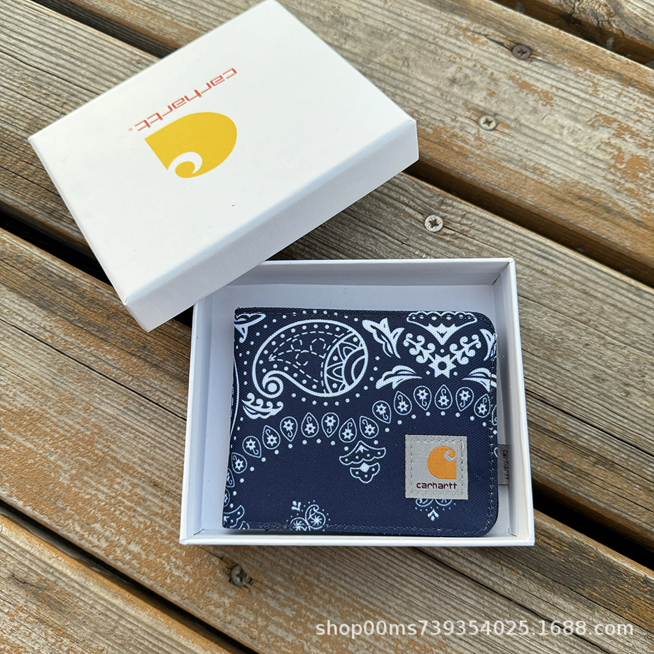 カードショートウォレット ウエストフラワーブルー＋ボックス