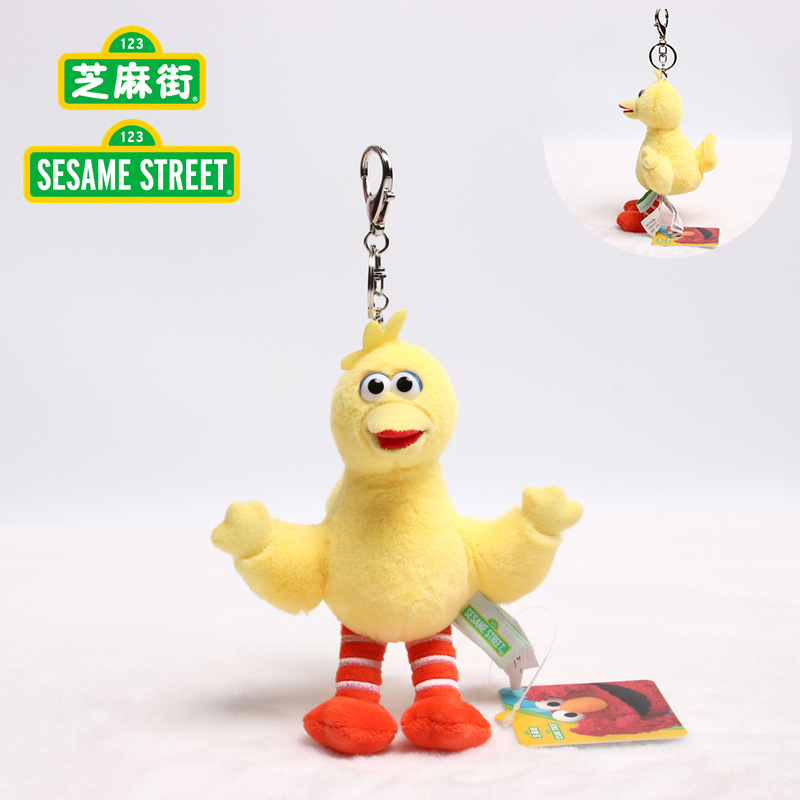 16cmの黄色の大きな鳥のぬいぐるみペンダント（アイベルベットアート）