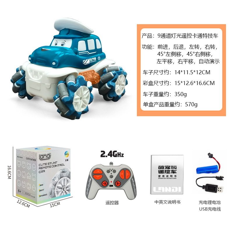 888-7d紺色パトカー-リモコンカーc