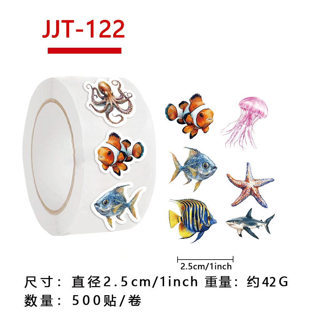 JJT122 (海洋生物ロールステッカー); 500 ステッカー