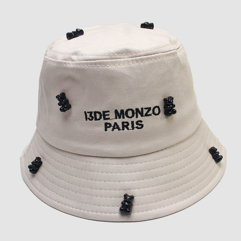 黒い熊-ベージュ