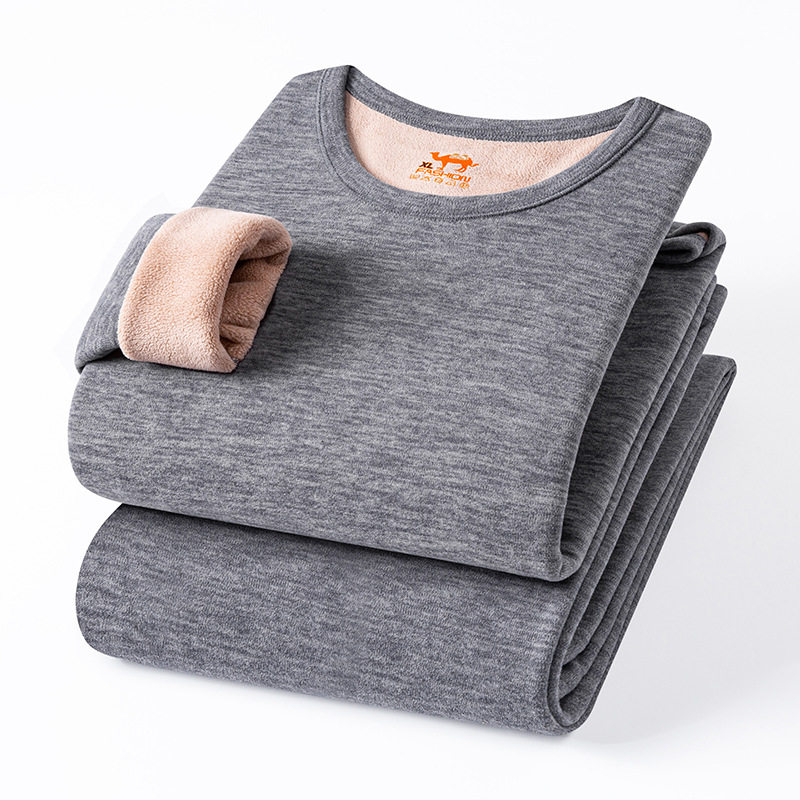 メンズ - ライトヘザーグレー (ラウンドネック)