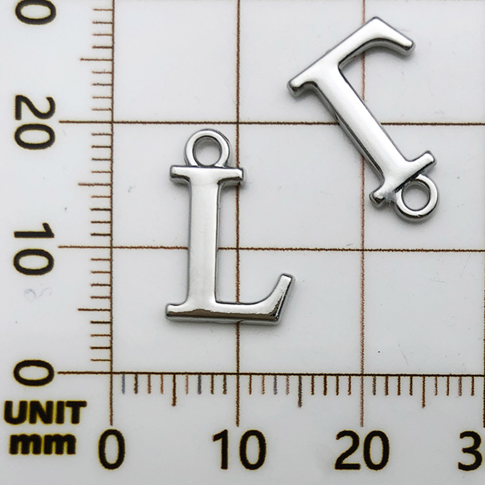 1 ホワイト K ラックメッキ文字 L-10x16mm-0.6g