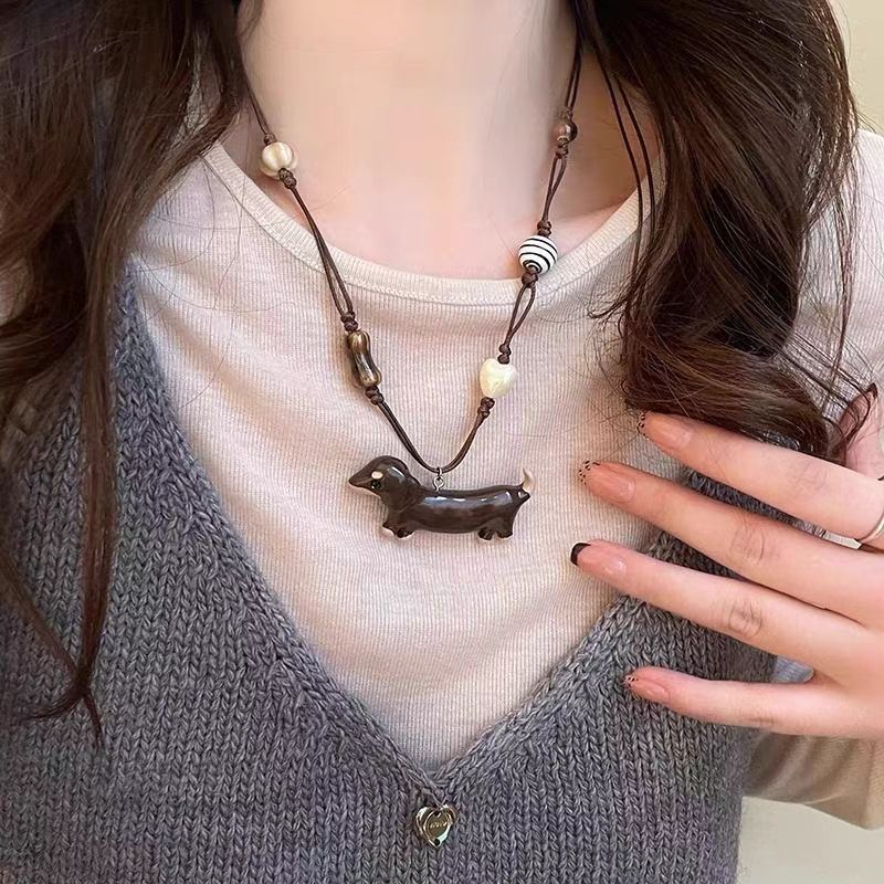 セラミックダックスフントネックレス X5314