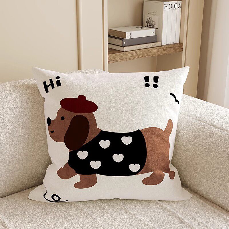 水玉模様の遊び心のあるダックスフント